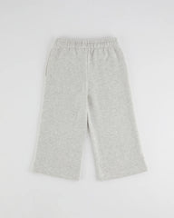 Mini Varsity Straight Leg Sweatpants - Light Grey Melange/Dark Cherry