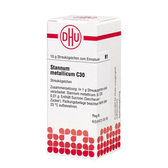 Stannum metallicum C30 DHU Globuli, 10 g Globuli