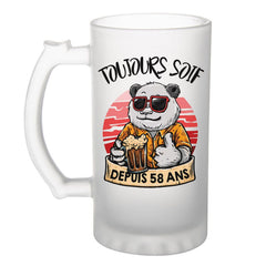 Chope de bière anniversaire 58 ans et Toujours Soif - Planetee