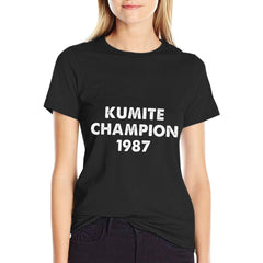 KUMITE CHAMPION 1987 Funny Viral Karate Video Meme Kung Fu Premium Trendy Pattern T-Shirt