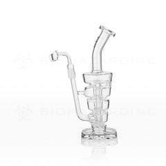 BIO Glass | 11" 14mm STAX Recycler Dab Rig | Black Logo