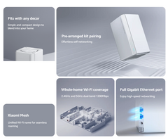 Xiaomi Mesh System AC1200 (3-pack) 2.4GHz And 5GHz Dual-Band 1200Mbps 2,800 ft²