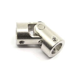 Close-up view of a 2 Pcs 10mm to 10mm Universal Joint Shaft Coupling with Screws for Motor, showing its durable 45# steel construction.