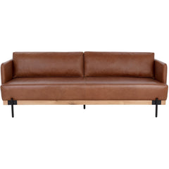 Saul Leather Sofa, Shalimar Tobacco-Furniture - Sofas-High Fashion Home