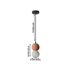 Globe Glass Pendant Light in Modern Creative Style Cement Single Hanging Lamp for Dining Room