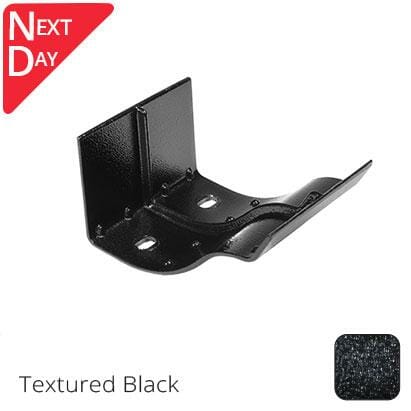 125mm (5") Victorian Ogee Cast Aluminium Gutter Union - Textured Black - Trade Warehouse