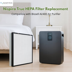 Nispira True Hepa Activated Carbon Filter Set for Air400 Bissell Air Purifier 2520 and 2521