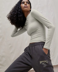 Cotton Long Sleeve Top - Desert Beige