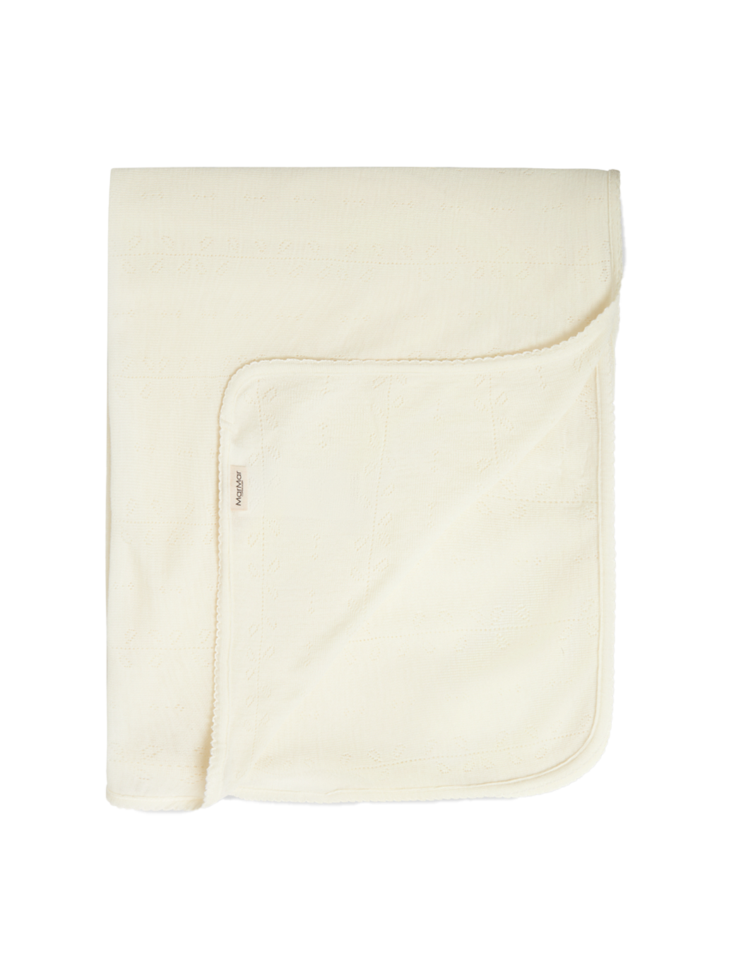 Kocyk niemowlęcy z wełny merino Alida Pointelle MarMar Copenhagen BEBE Concept