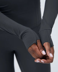 Ultimate Long Sleeve Quarter Zip Top - Graphite Grey