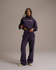 90s Sport Oversized Hoodie - Dark Plum