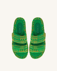 Lexi Sandalo a fascia Terry - Verde