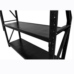 1.5m(W) x 1.8m(H) x 0.6m(D) Metal Shelving 1000KG Black