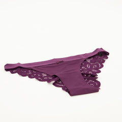 Single Bonded Tanga Bikini Panty - Dark Purple