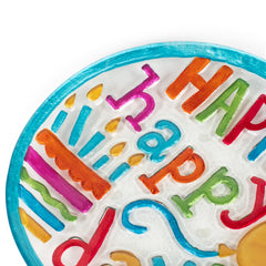 Demdaco Happy Happy Round Plate, Multicolor