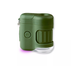 20x Lighted Pocket Microscope Keychain -Green