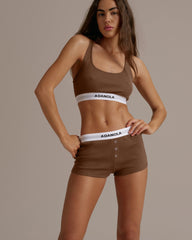 Intimate Boxer Shorts - Mocha Brown