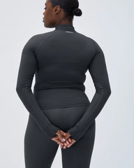 Ultimate Long Sleeve Quarter Zip Top - Graphite Grey