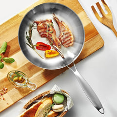 3PCS Stainless Steel Frying Pan Set
