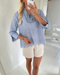 Love&Divine bluse love1012 dusty blue