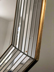 Vintage Deknudt Mirror Hollywood Regency in Silver and Gold 1980s