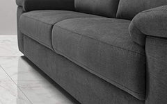 Dafne Italian Design Divano a 3 posti. Tessuto Romeo Fumo (cm. 186 x 95 x 96h)