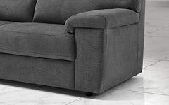 Dafne Italian Design Divano a 3 posti. Tessuto Romeo Fumo (cm. 186 x 95 x 96h)