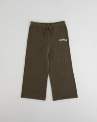 Mini Knit Straight Leg Trousers - Dark Cocoa Brown