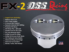 2303-4040 383 Small Block Chevy FX Series -16cc Dish Top SBC 23 Degree Forged Piston Set 4.040 inch bore COMP HEIGHT: 1.425"