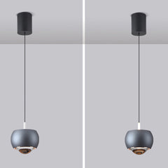 Round Metal Hanging Pendant Light Nordic LED Suspension Pendant Light