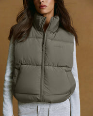Puffer Gilet - Olive Green