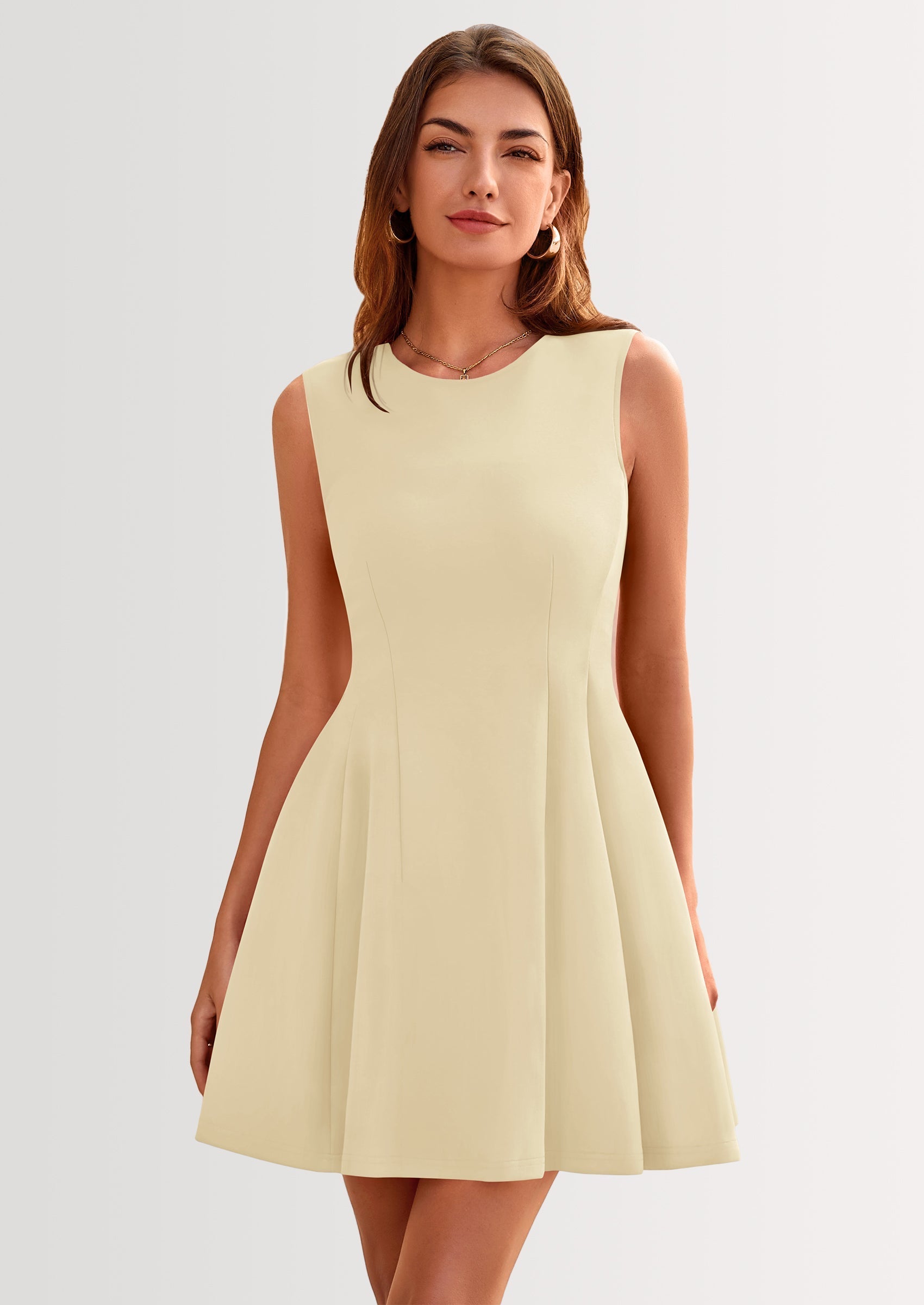 PRETTYGARDEN Women's Short Summer Dress Elegant Classy A Line Sleeveless Tank Graduation Cocktail Party Mini Dresses PRETTYGARDEN