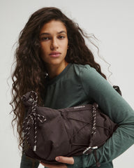 Large Rope Cross Body Bag - Coffee Bean