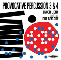 "Album cover with red drum and blue and white dots on white background."