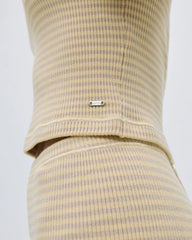 Rib Knit Stripe Tank - Butter Yellow