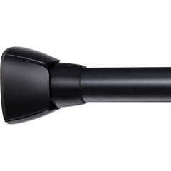 Curtain Pole No Drilling Required, Shower Curtain Rail, Curtain Rail, Clamping Rod for Heavy Curtains, Telescopic Clothes Rail, Extendable, Tension Rod, 114-184 cm, Black