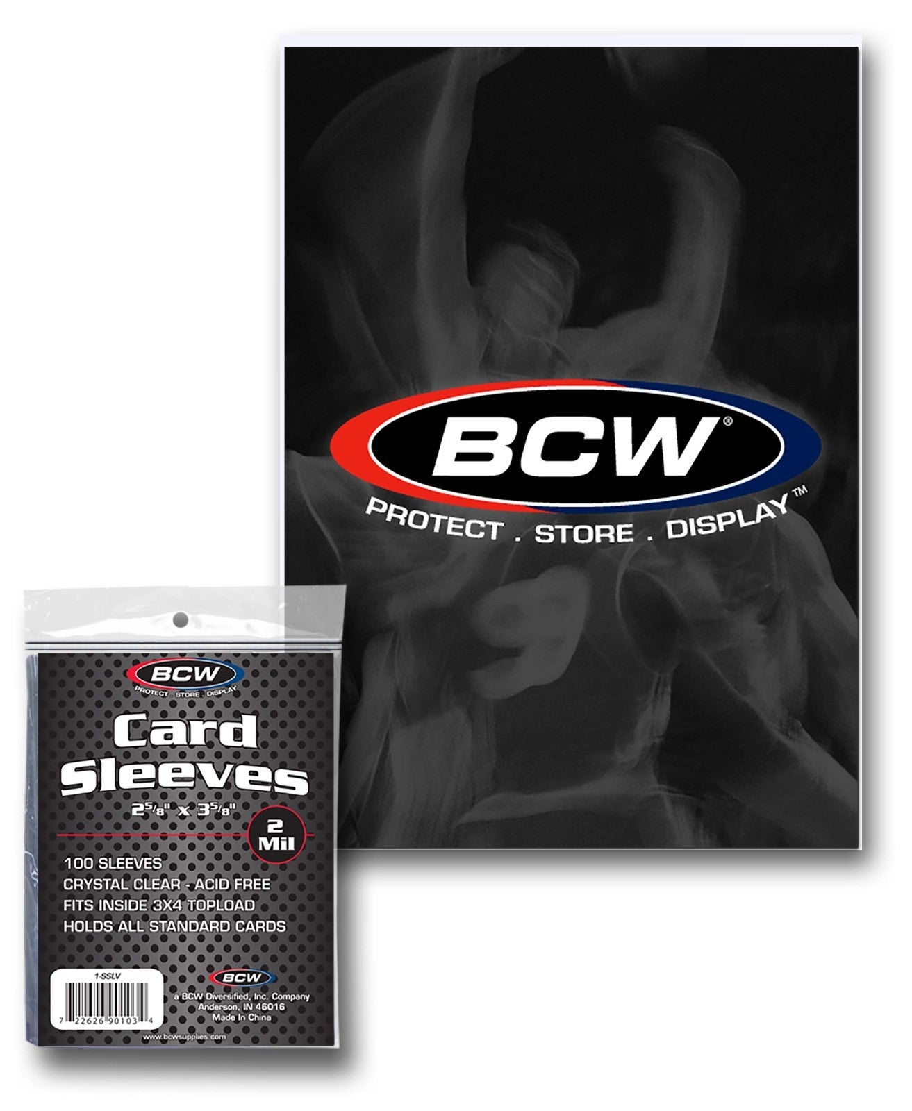BCW Standard Penny Sleeves in a clear packaging, designed for protecting collectible cards.