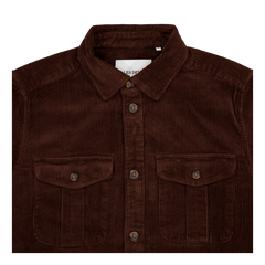 Les Deux Kody Heavy Corduroy Overshirt Ebony