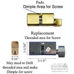 Pado Mortise Lock Double Cylinder with Inside Thumb Turn