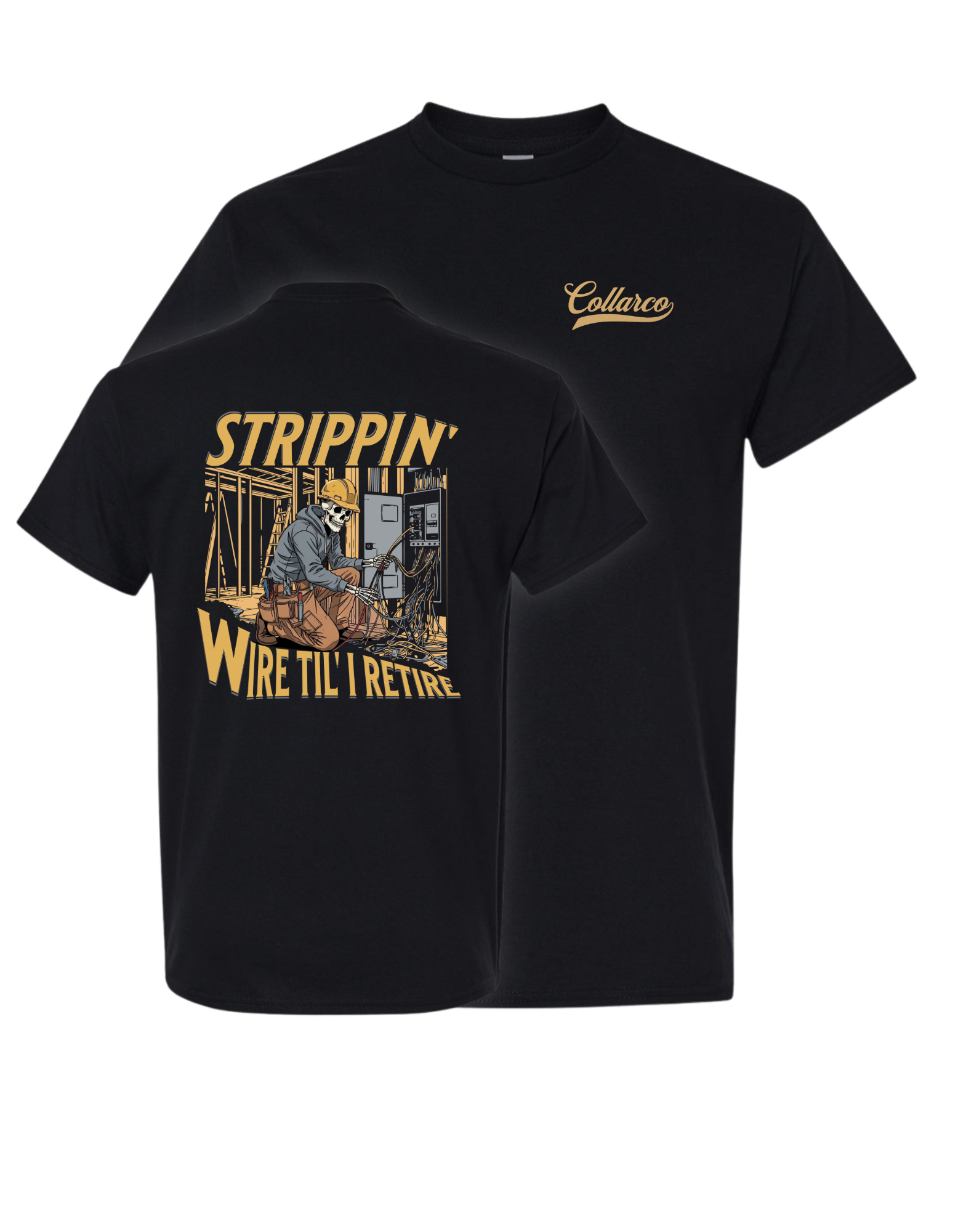 ELECTRICIAN TRADE T SHIRT - RESIDENTIAL & COMMERCIAL DESIGNS