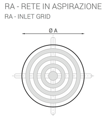 RA35 - Rete in aspirazione per la serie LUX-ROOF L35