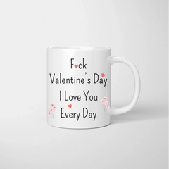 F Valentine's Day - Gepersonaliseerde Valentijnsdagmok voor je partner, partner, koppelmok