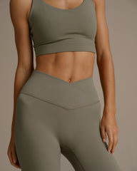 Ultimate Wrap Over Leggings - Olive Green