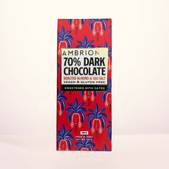 70% Dark Chocolate with Roasted Almond & Sea Salt Sweetened with Dates | Vegan | Gluten-Free