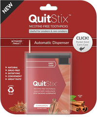 Craving Relief Toothpicks with Activating Tingle to Replace Cigarettes, Quit Smoking, Vaping, Keeps Mouth Clean & Fresh, Perfect for Smokers & Non-Smokers (Cinnamon, 1 Pack)