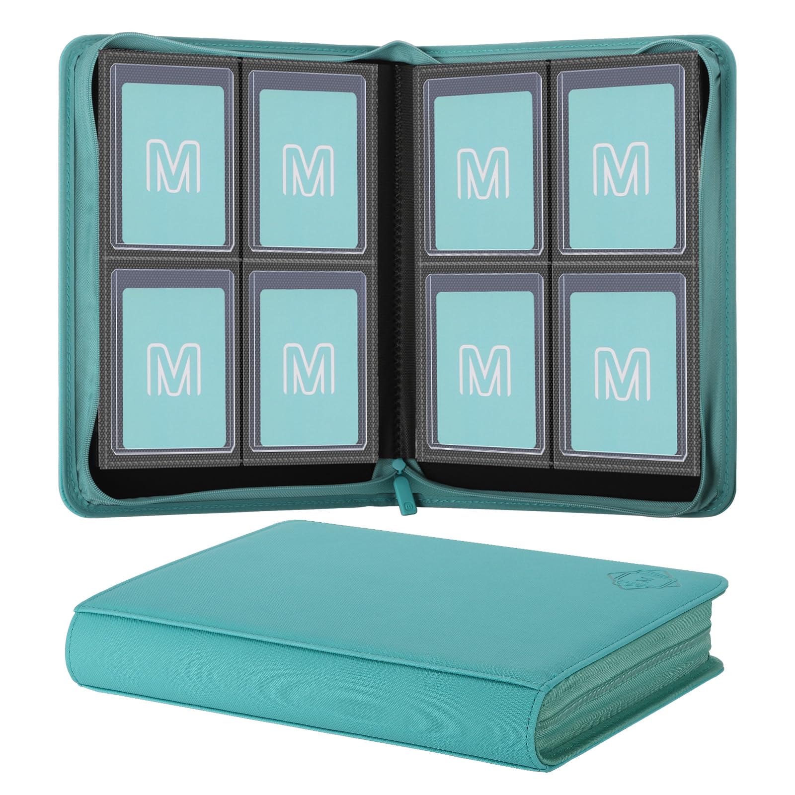 Toploader Binder 4-Pocket Side Load Trading Card Album Holds 128 Cards with Double-Sided Pockets for MTG Sports Cards Top Loader Storage