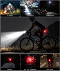 DJWFARR Bike Lights for Night Riding, Bicycle Headlight & Tail Light Set, 2000 Lumens Super Bright Road Mountain Lights, Rechargeable & 6400mAh Ultra-Long Battery Life, 13 Lighting Modes