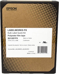 Epson LW-Z Series Bulk Roll - Standard Continuous 1/2" (12mm) x 147.6 ft Black on Yellow - B212BYPX