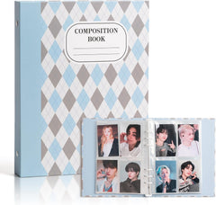 A5 Binder Kpop Photocard Holder Book 6 Ring Kpop Photo Card Binder 2.5 * 3.5 Inch Mini Photo Album With 240 Card Sleeves Pockets 30pcs Inner Page