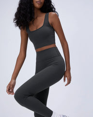Ultimate Square Neck Bra - Graphite Grey